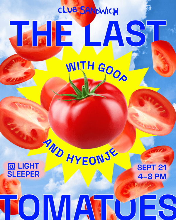 the last tomatoes pop up announcement with tomatoes falling from the sky